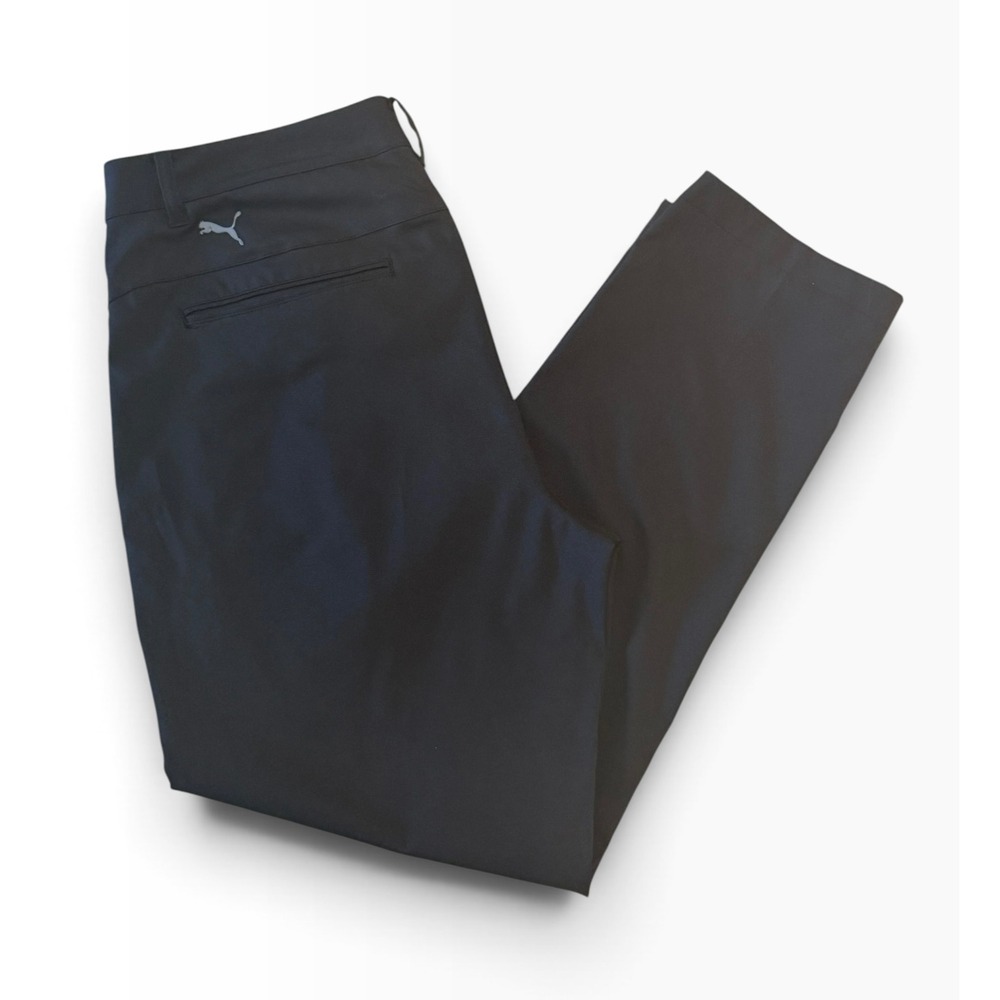 PUMA Jackpot Golf Pants Men's 34x30 Black Performance EUC Stretch 578181-01